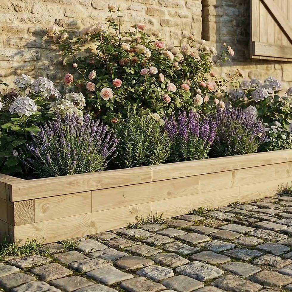 Afboording met dubbele hoek / 300 x 112,5 x 25 cm