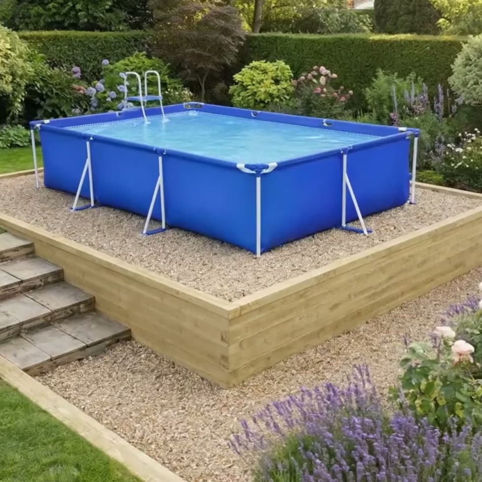 Bovengronds zwembad - basis voor hellingen / 4,125 x 4,125 x 0,65 m