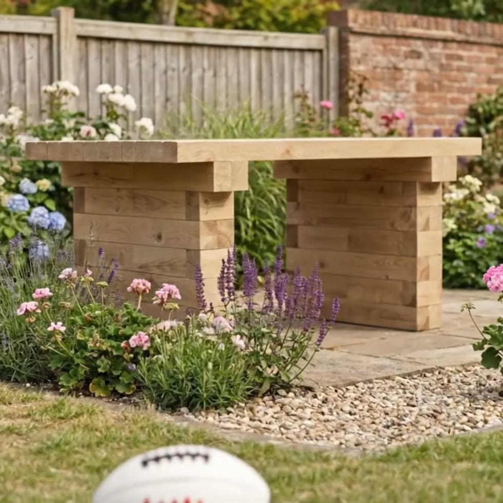 WoodBlocX Tuintafel / 1.5 x 0.9 x 0.75 m
