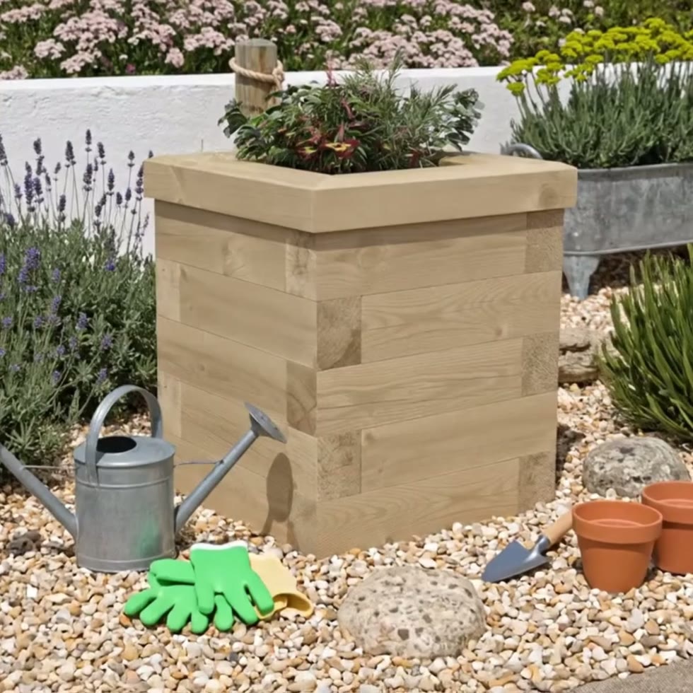 Houten plantenbak - Klein / 45 x 45 x 55 cm