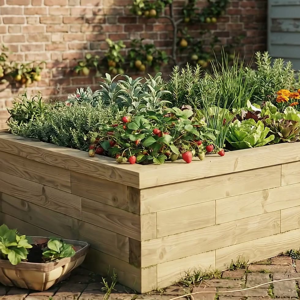 Verhoogde Tuinbak 'Volkstuin' / 2.025 x 1.2 x 0.45m