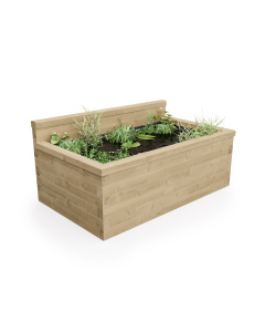 Verhoogde vijver met lage achterwand / 1.875 x 1.125 x 0.65m