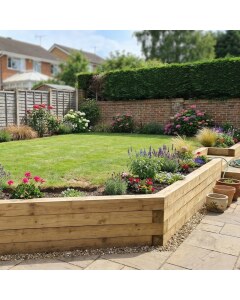 Keermuur - Hoekig met trap / 8.55m x 1.5m x 0.75m