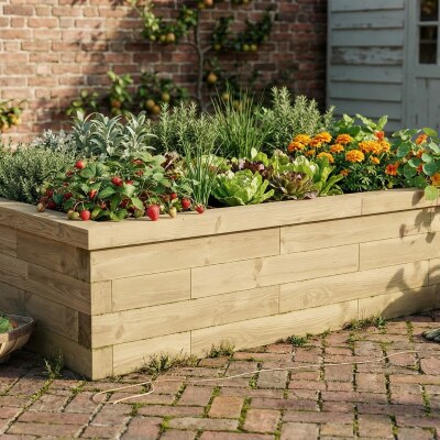Verhoogde Tuinbak 'Volkstuin' / 2,025 x 1,2 x 0,45 m