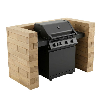 Barbecue-ombouw / 1,5 x 0,75 x 0,95 m