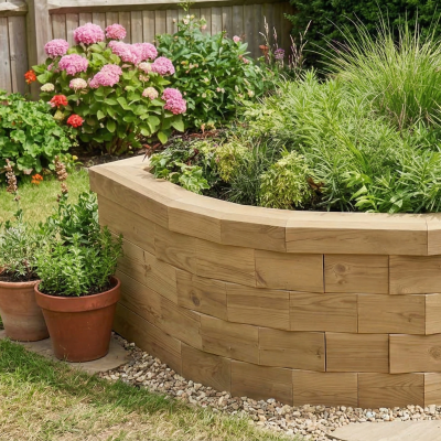 Moestuinbak - Halve cirkel / 157,5 x 102,1 x 45 cm