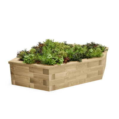 Corner 'Diamond' Raised Bed / 1.5 x 1.5 x 0.45m