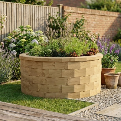 High Circular Bed / 1.23 x 0.55m