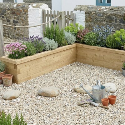 Smalle L-Vorm Plantenbak / 2.625 x 2.25 x 0.45 x 0.45 x 0.45m