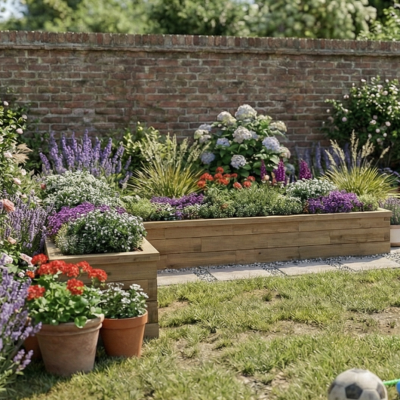 Plantenbak voor op het terras / 3,75 x 3,75 x 0,65 m