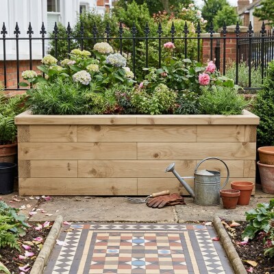 Smalle Moestuinbak - Hoog / 150 x 45 x 45 cm