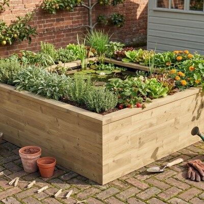 Vierkante Vijverbak - Dubbele wand  / 225 x 225 x 65 cm