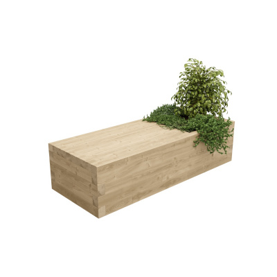 Houten plantenbak - Moderne tuinbank / 187,5 x 75 x 45 cm