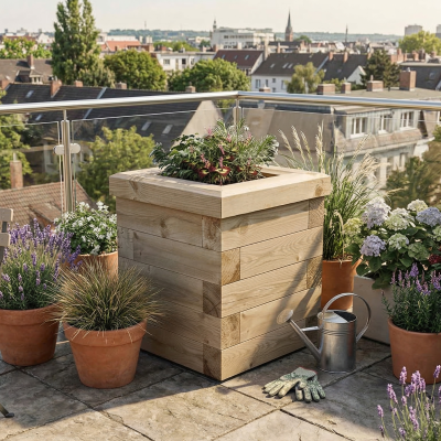 Houten plantenbak - Klein / 45 x 45 x 55 cm