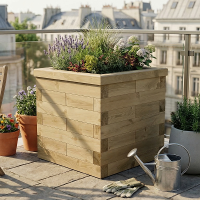 Moestuinbak Vierkant - Hoog / 75 x 75 x 75 cm