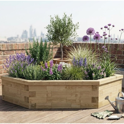 Driehoekige plantenbak / 1,5 x 1,5 x 0,45 m