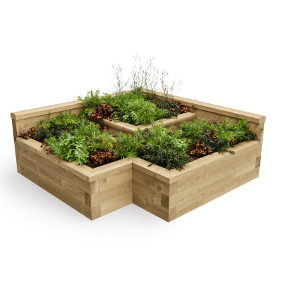 Urban Corner Raised Bed / 1.5 x 1.5 x 0.55m