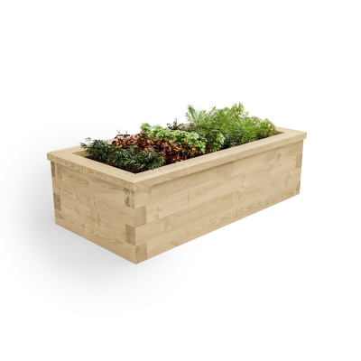 Wooden Flower Bed / 1.5 x 1.125 x 0.35m