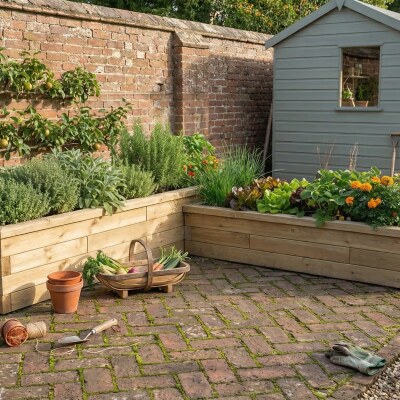 Plantenbak voor op het terras / 3,75 x 3,75 x 0,65 m