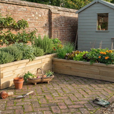 Plantenbak voor op het terras / 3,75 x 3,75 x 0,65 m