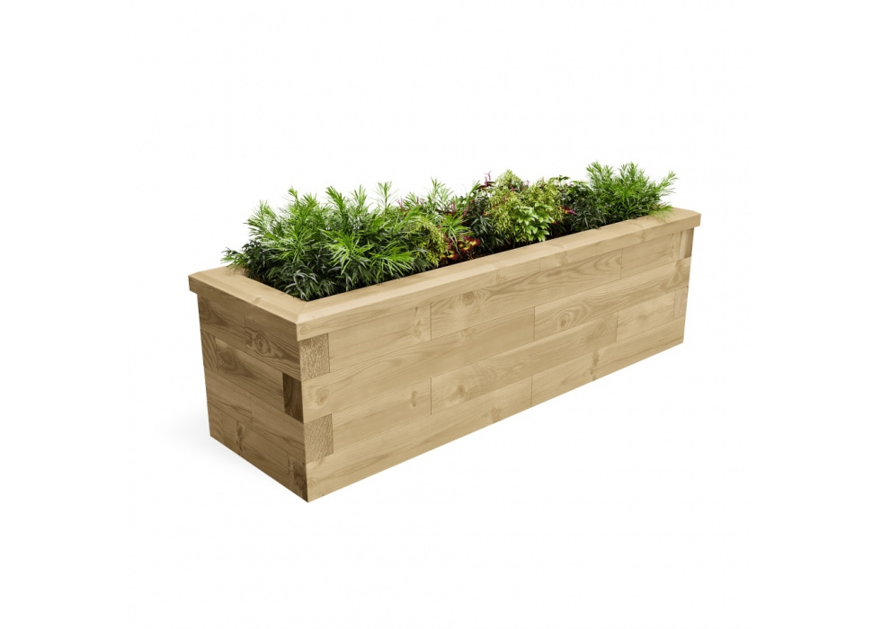 Verlichting wet Pardon Houten plantenbak - Smal / 112,5 x 45 x 45 cm | WoodBlocX