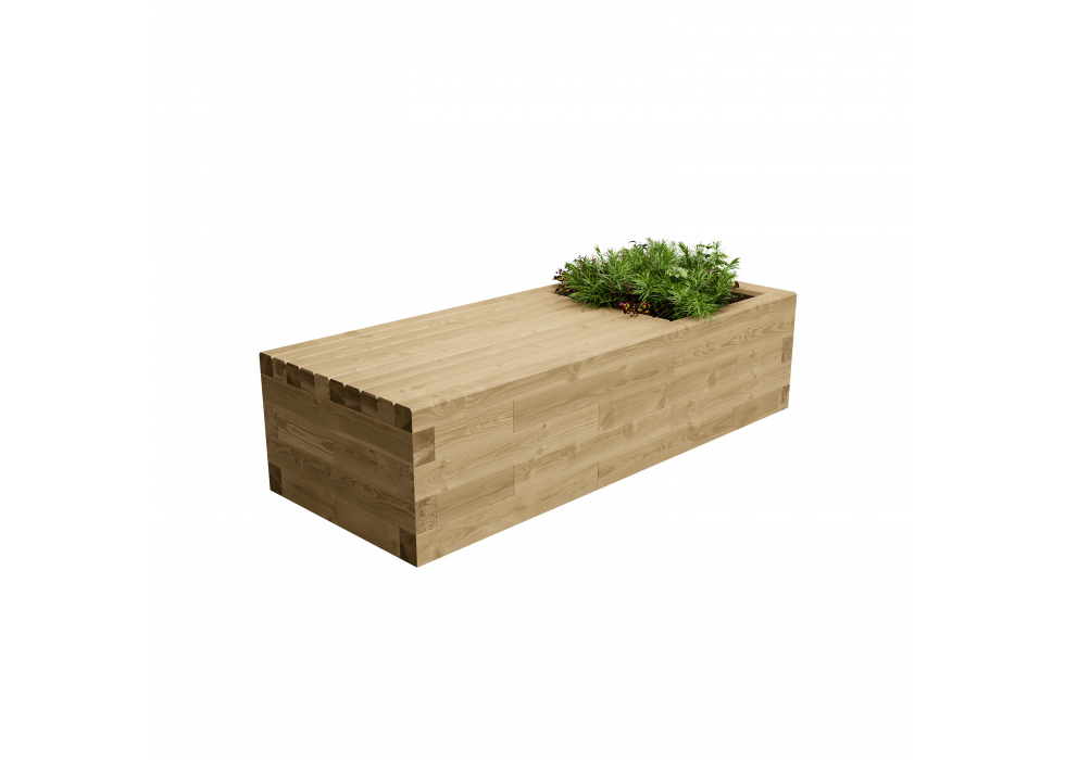 diefstal Zorg verlies uzelf Houten plantenbak - Moderne tuinbank / 187,5 x 75 x 45 cm | WoodBlocX