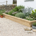 Wooden Garden Border Edging / 3.0 x 1.125 x 0.25m