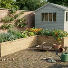 Grote L-Vormige Tuinbak Hoek / 4.125 x 2.625 x 0.825 x 0.825 x 0.65m