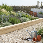 Wooden Garden Border Edging / 6.0 x 0.25m