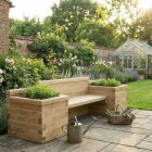 Tuinbank met dubbele Moestuinbak - Lang / 270 x 75 x 85 cm
