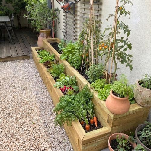 Ludovics getrapte verhoogde plantenbak
