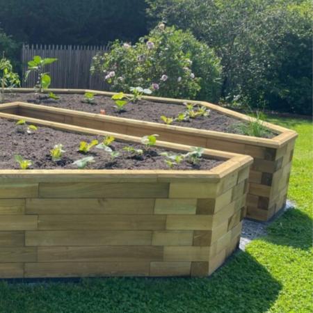 Sleutelgat of Keyhole tuinieren met verhoogde moestuinbakken