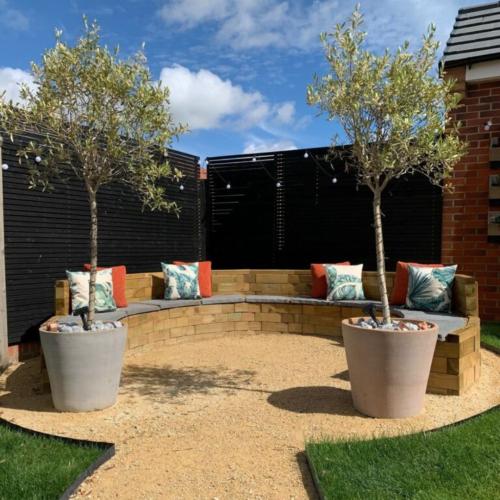 Ricky's zithoek bij de vuurkorf