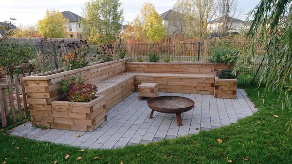 Ideeën voor een tuinvuurkorf met WoodBlocX