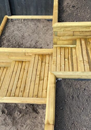 Retaining wall and steps Retaining wall and steps