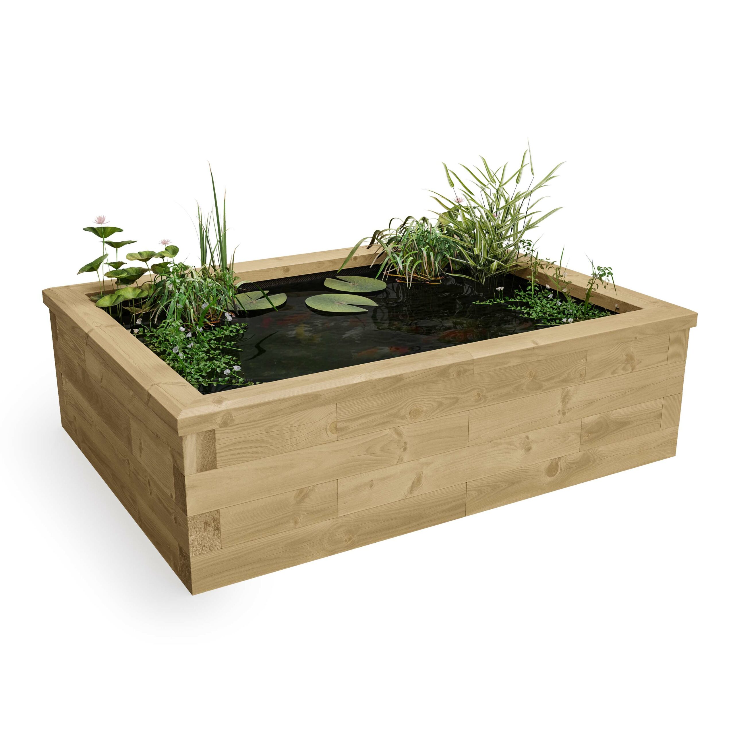 How to build a garden pond using WoodBlocX