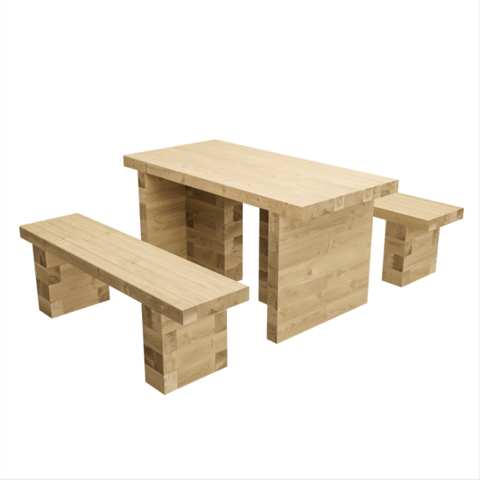 garden table and bench set