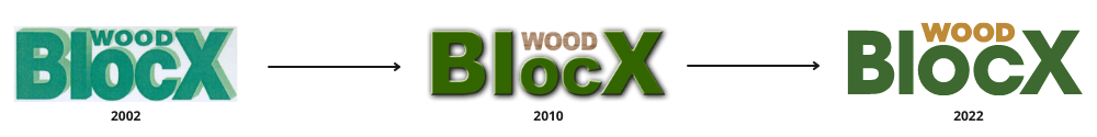 logos through time WoodBlocX